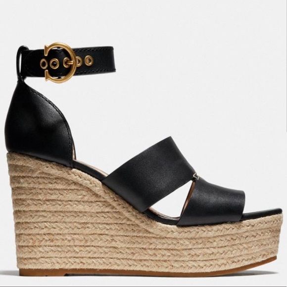 NIB Coach Isla Strappy Wedge Platform Sandals 8.5 - Picture 2 of 12